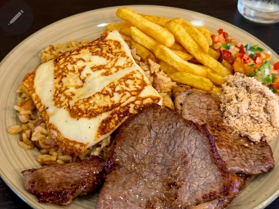 Maminha Angus grelhada com baião de dois